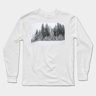 The Majestic Snow Covered Trees Long Sleeve T-Shirt